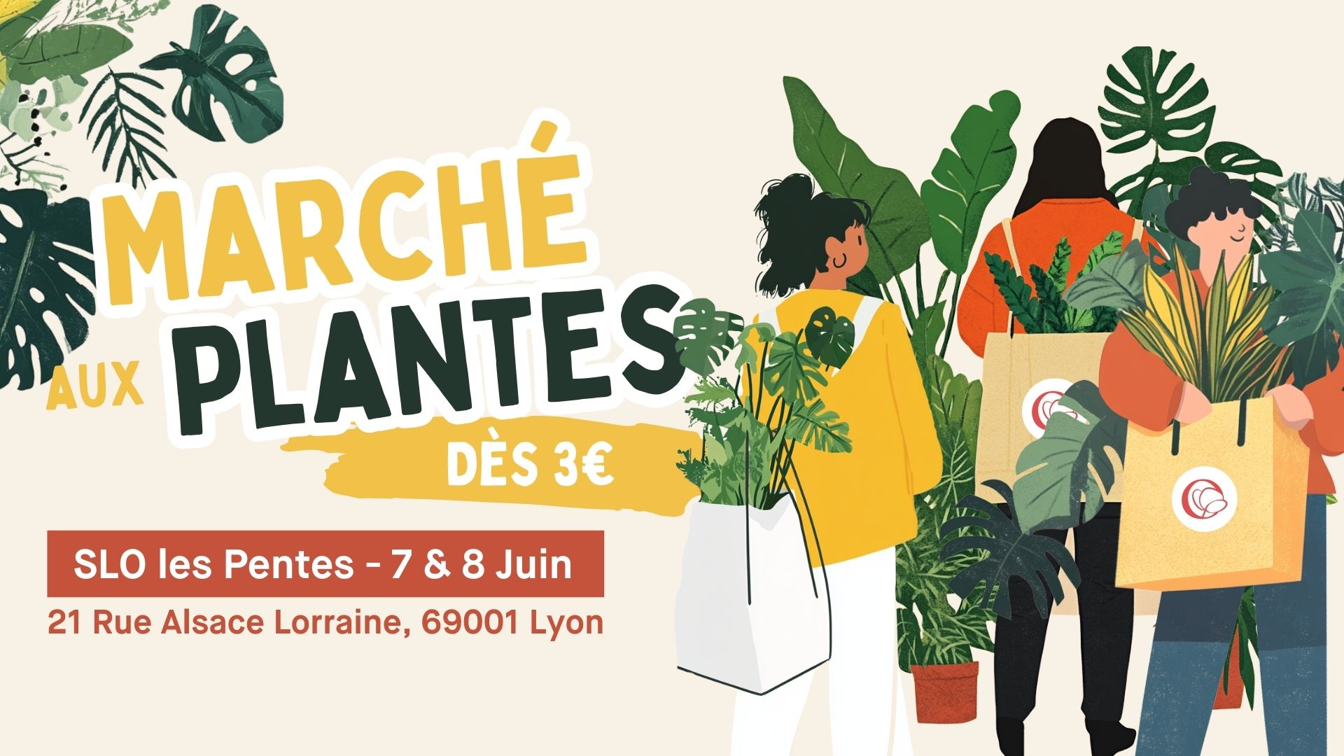 marché aux plantes slo hostel Lyon